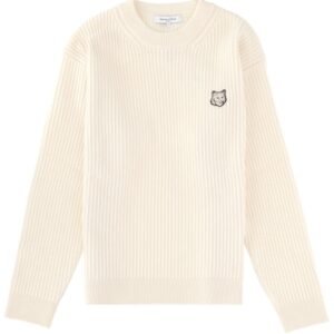 RIBBED KNIT WITH FOX PATCH