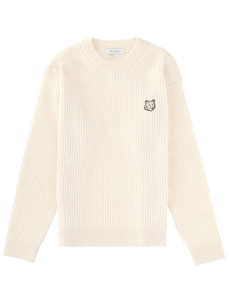 RIBBED KNIT WITH FOX PATCH