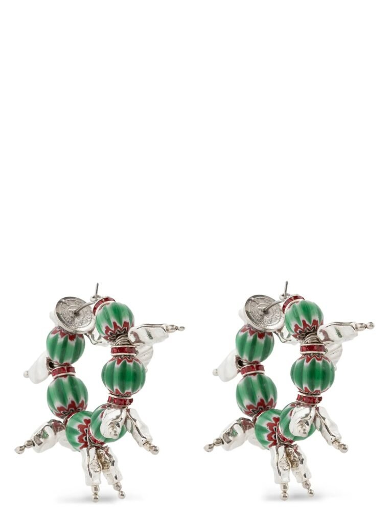 Rings earrings with beads