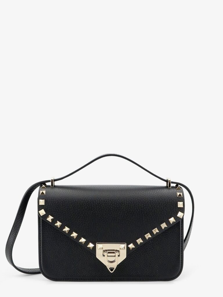 Rockstud leather crossbody bag with stud detail