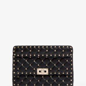 Rockstud Spike leather crossbody bag with iconic all-over studs