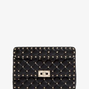 Rockstud Spike leather crossbody bag with iconic all-over studs
