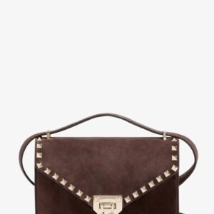 Rockstud suede crossbody bag