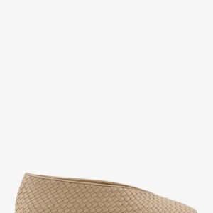Rosa Flat leather ballerinas with Intrecciato motif