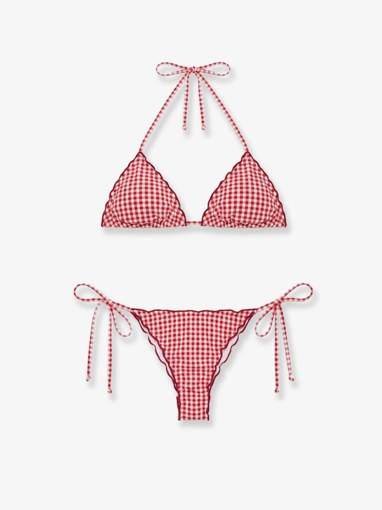 Sagitami nylon bikini with vichy pattern