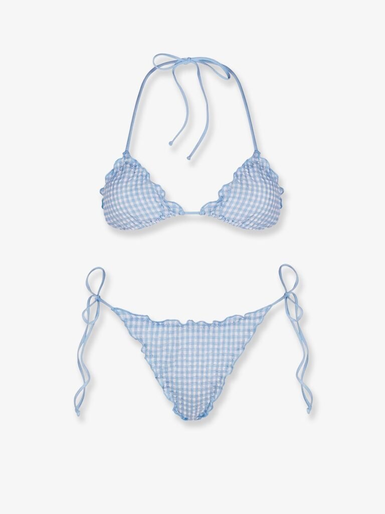 Sagitami nylon bikini with vichy pattern