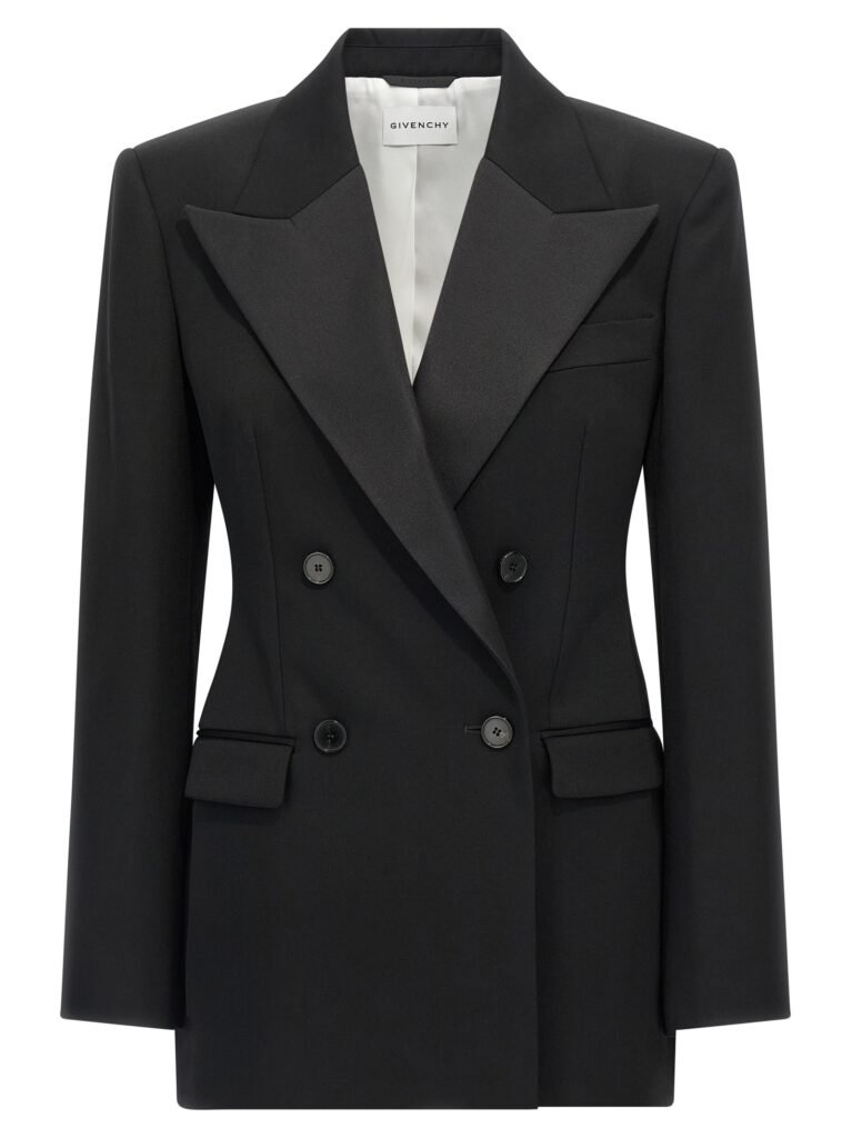 Satin lapel blazer