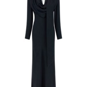 'Satin Maxi Drapy' dress