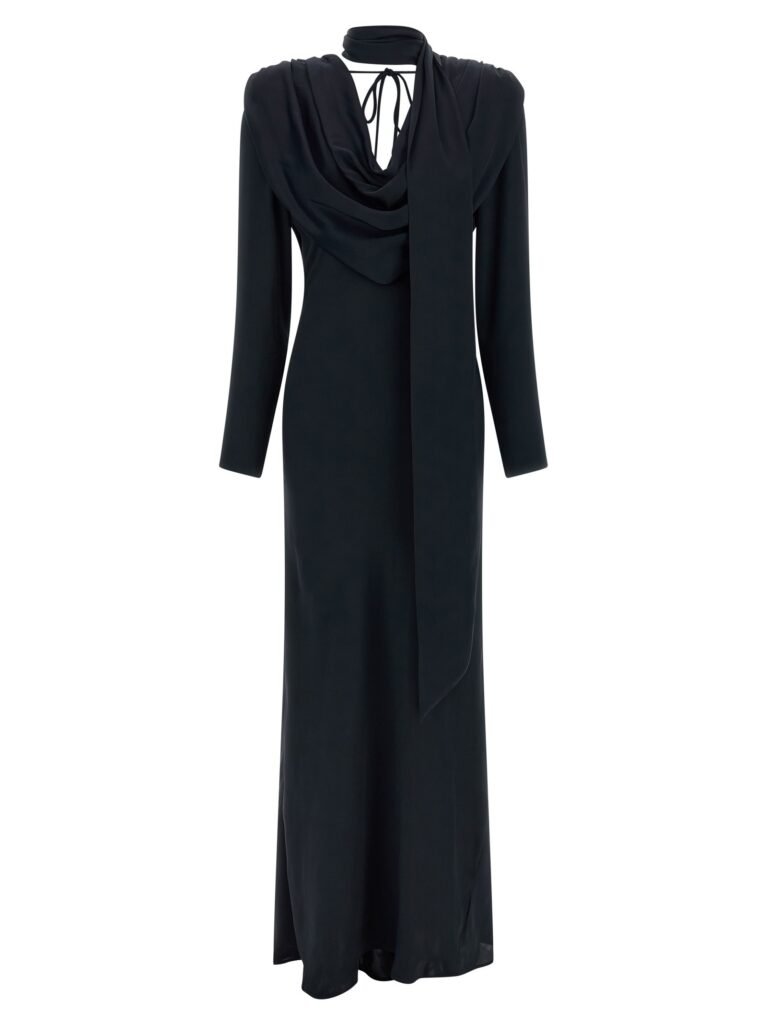 'Satin Maxi Drapy' dress
