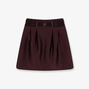 Satin mini skirt