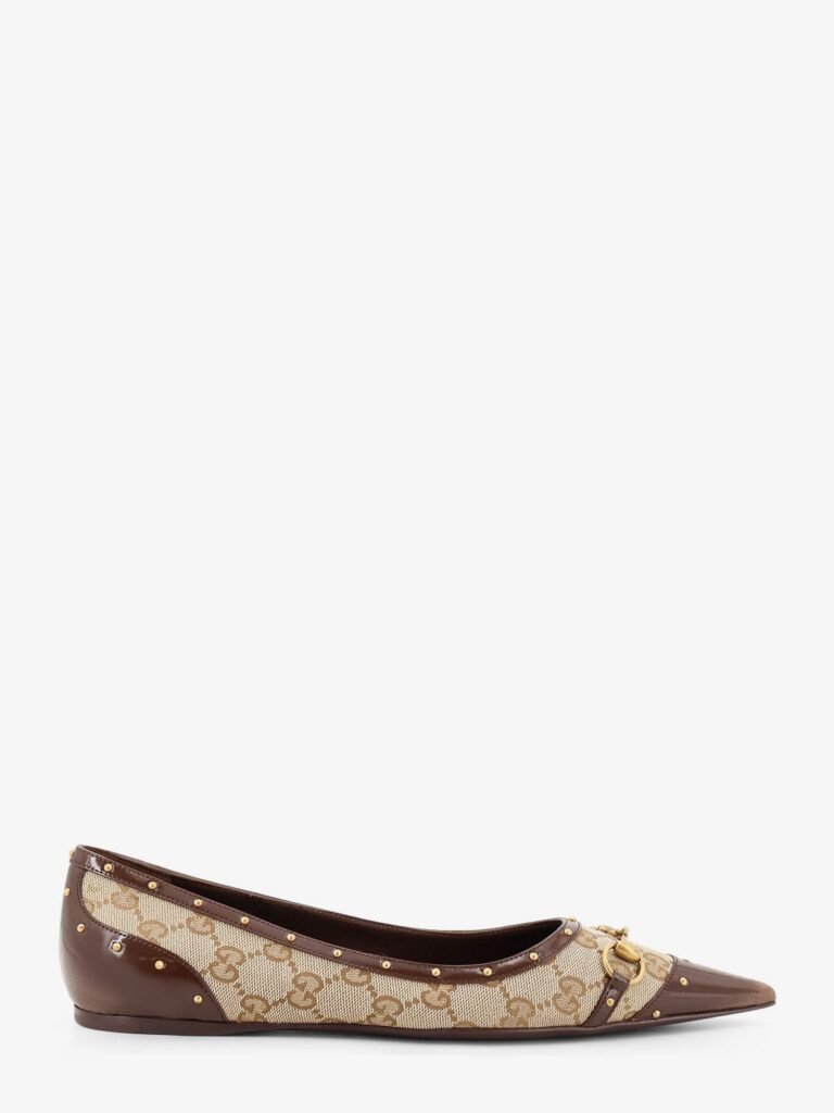 Savoy GG fabric ballerinas with stud detail