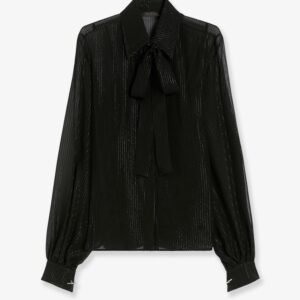 Scafati silk shirt with lurex profiles