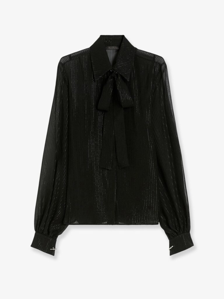 Scafati silk shirt with lurex profiles