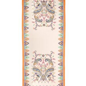 SCARF WITH FLORAL PAISLEY PATTERN