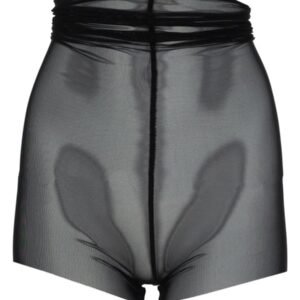 SEMI-TRANSPARENT HIGH-WAISTED SHORTS