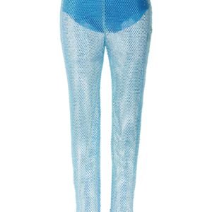 Sequin mesh pants