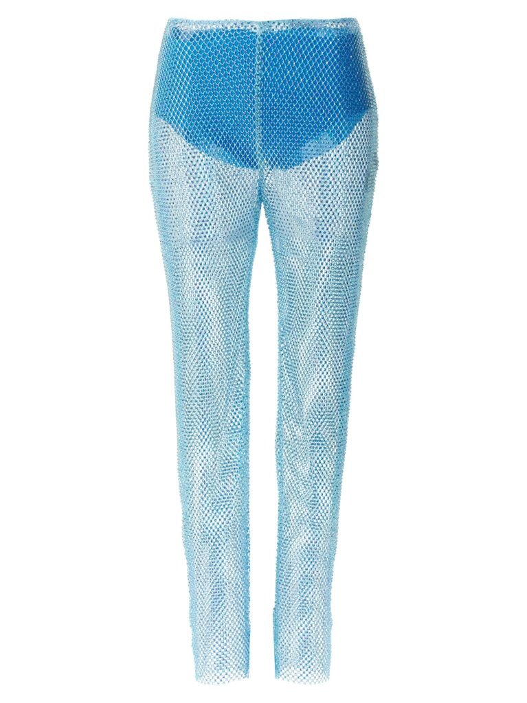 Sequin mesh pants