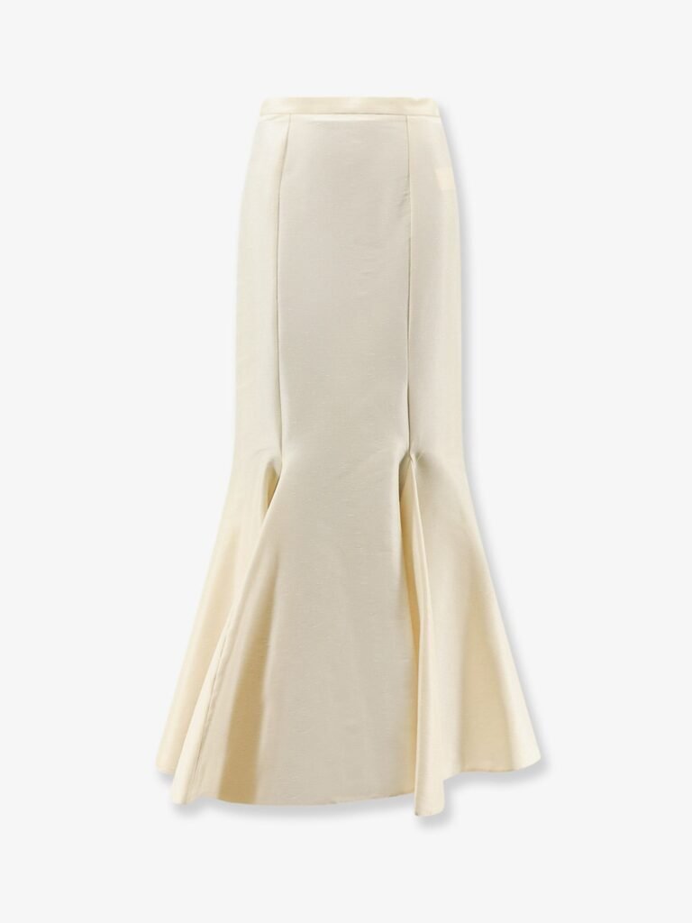 Shantung long skirt