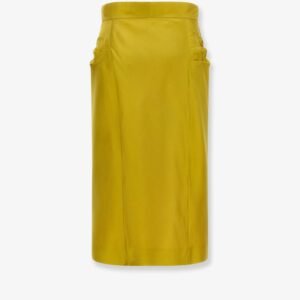 Shantung midi skirt