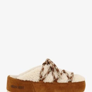Shearling and suede slip-on