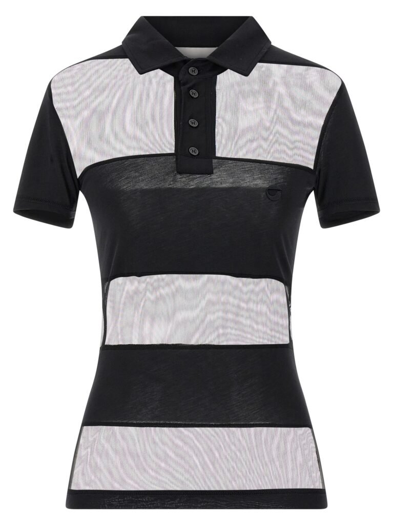 ‘Sheer Striped’ polo shirt