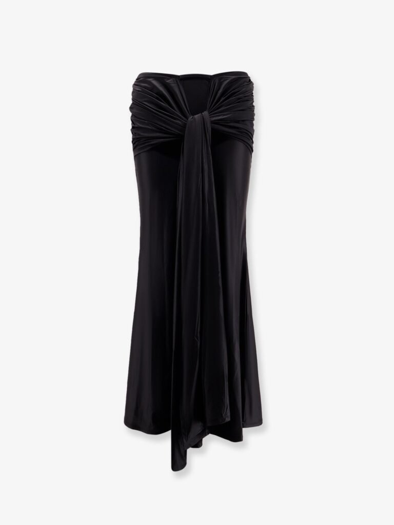 Shiny microfiber skirt with satin effect