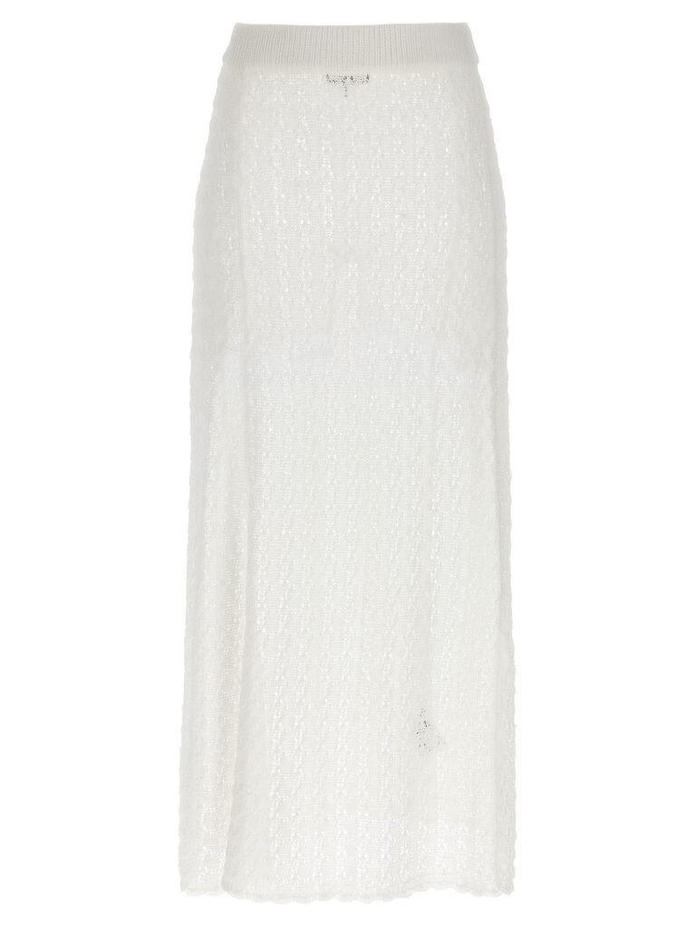 'Shiny Pointelle Knit' skirt
