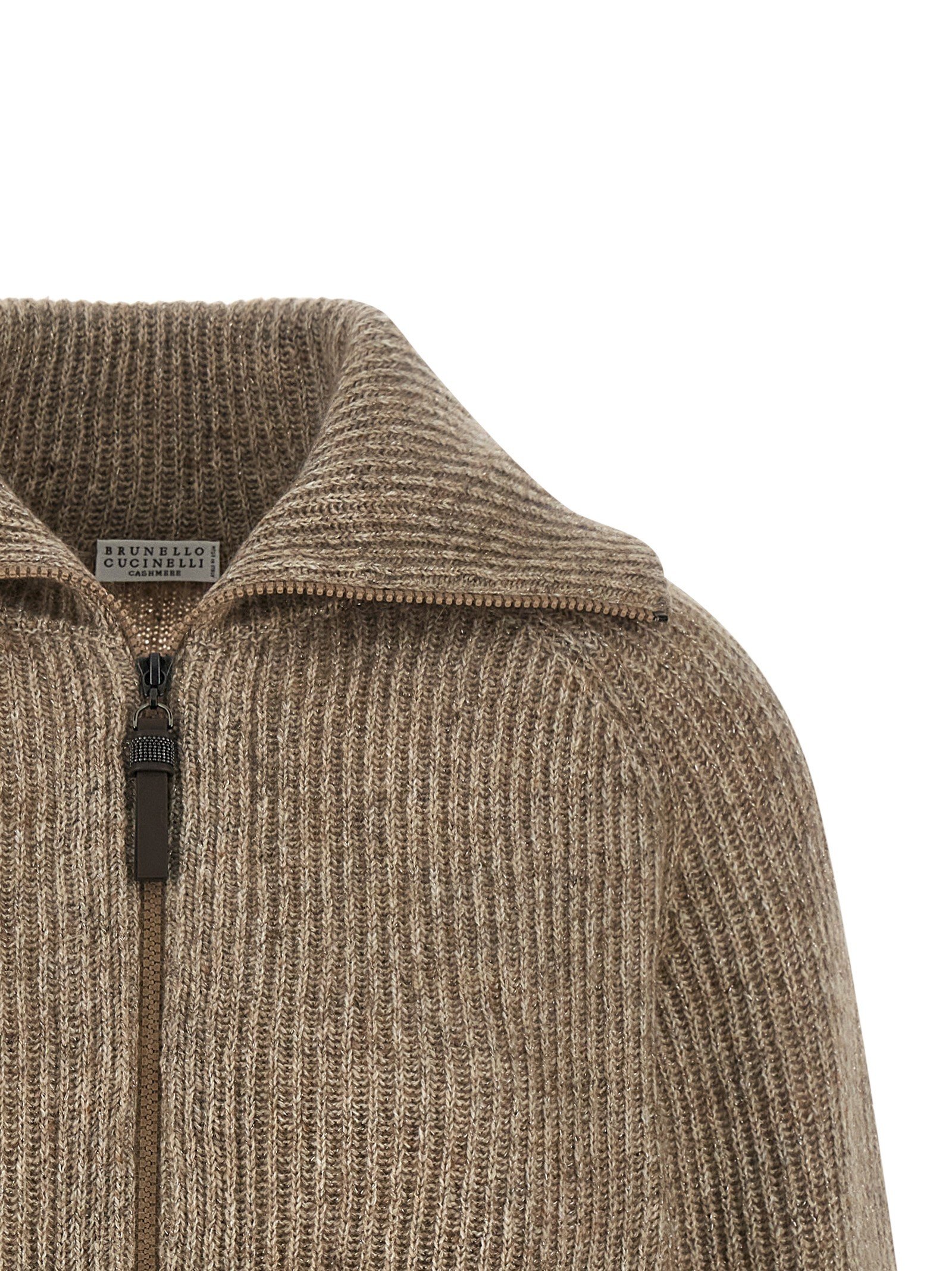 'Shiny Zipper Pull' cardigan - Image 3