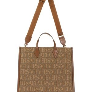 SHOPPER BAG WITH ALLOVER LOGO