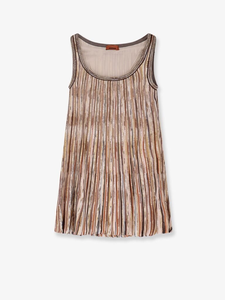 Short viscose blend dress with all-over sequins
