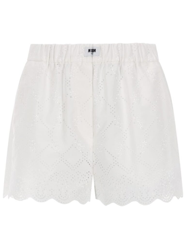 SHORTS CON MOTIVO TRAFORATO