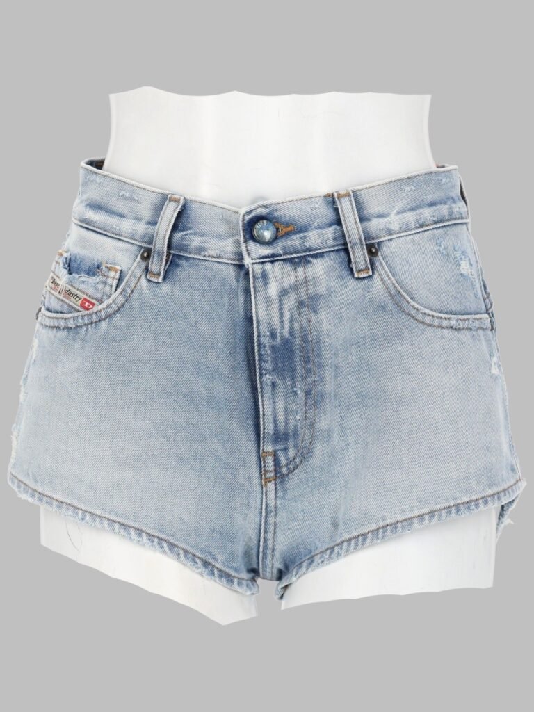 SHORTS IN DENIM CON ORLI SFRANGIATI