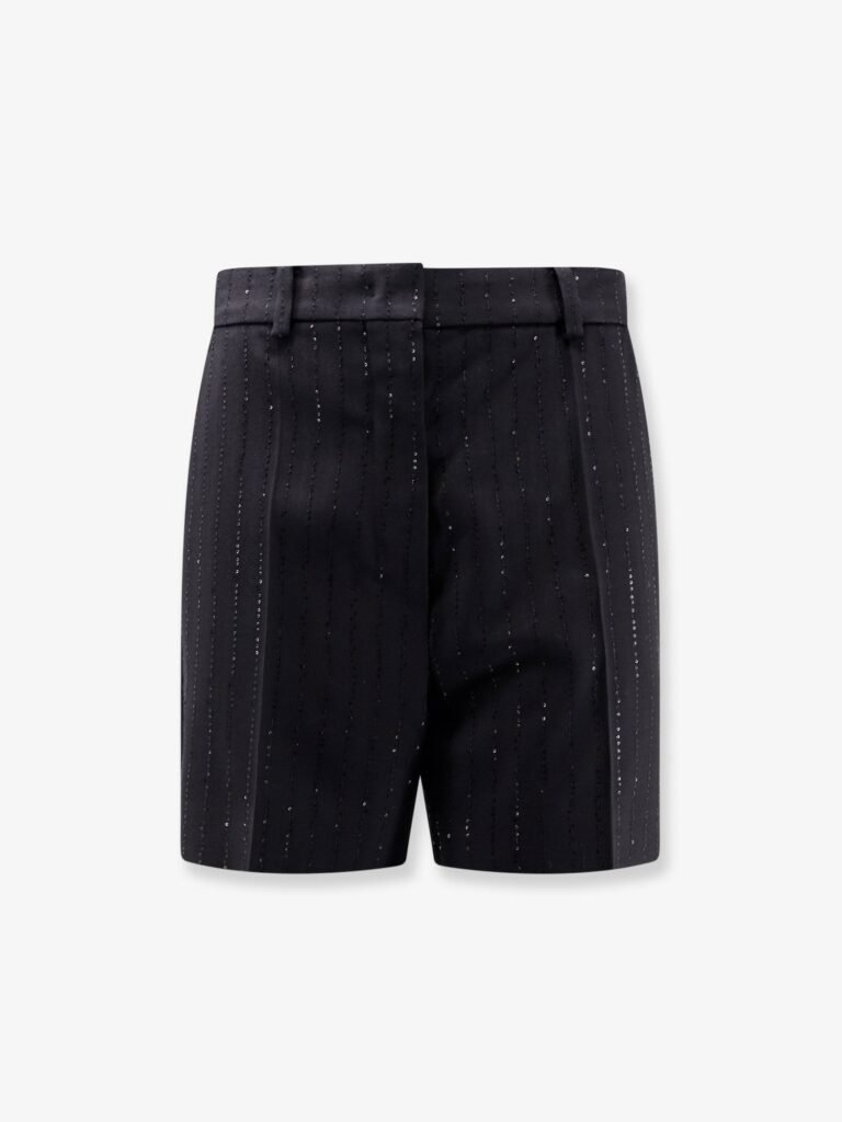 Siberia virgin wool shorts with sequins