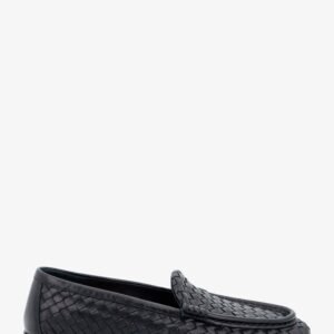 Silenzio leather loafers with Intrecciato motif