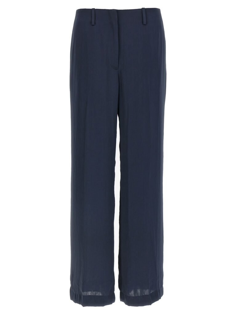 Silk effect trousers