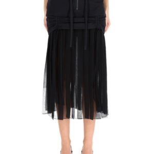 SILK MIDI SKIRT