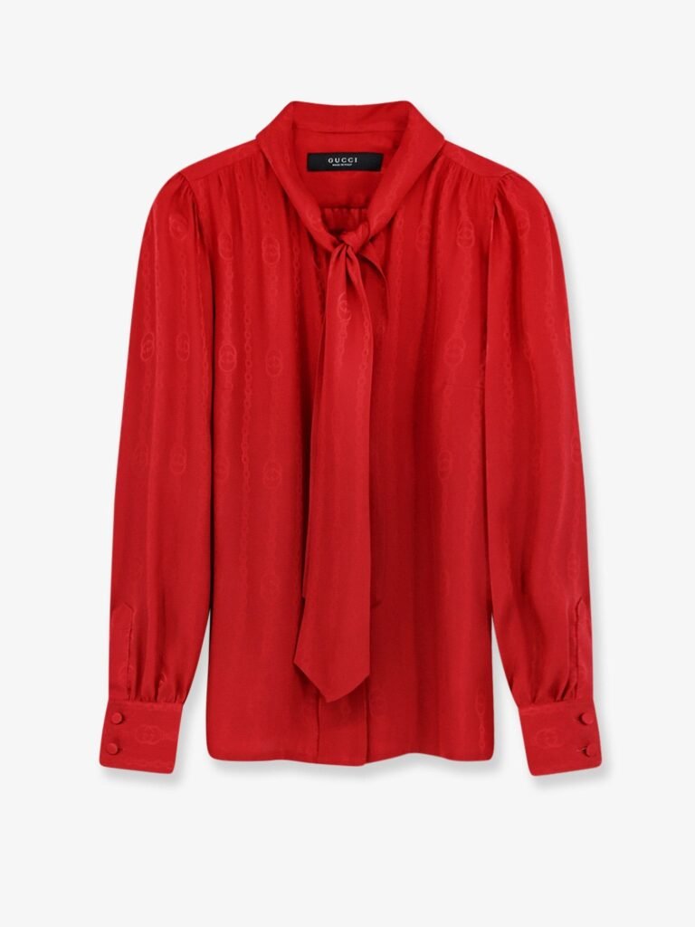 Silk shirt with bow