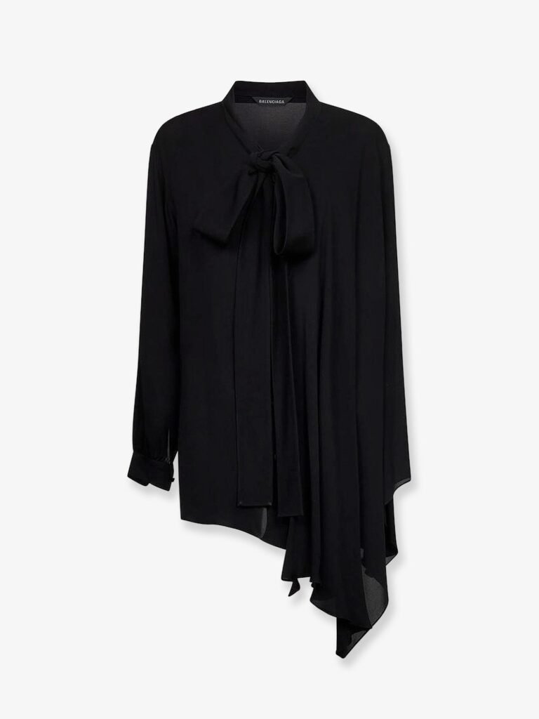 Silk shirt with bow