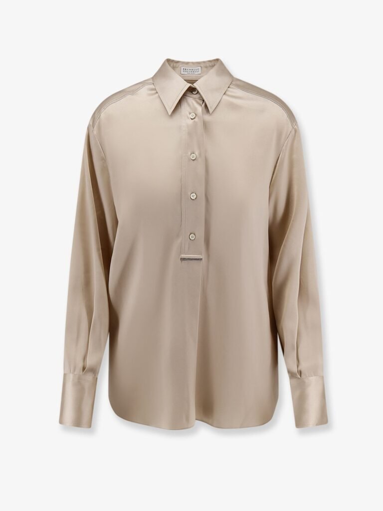Silk shirt with Monili detail