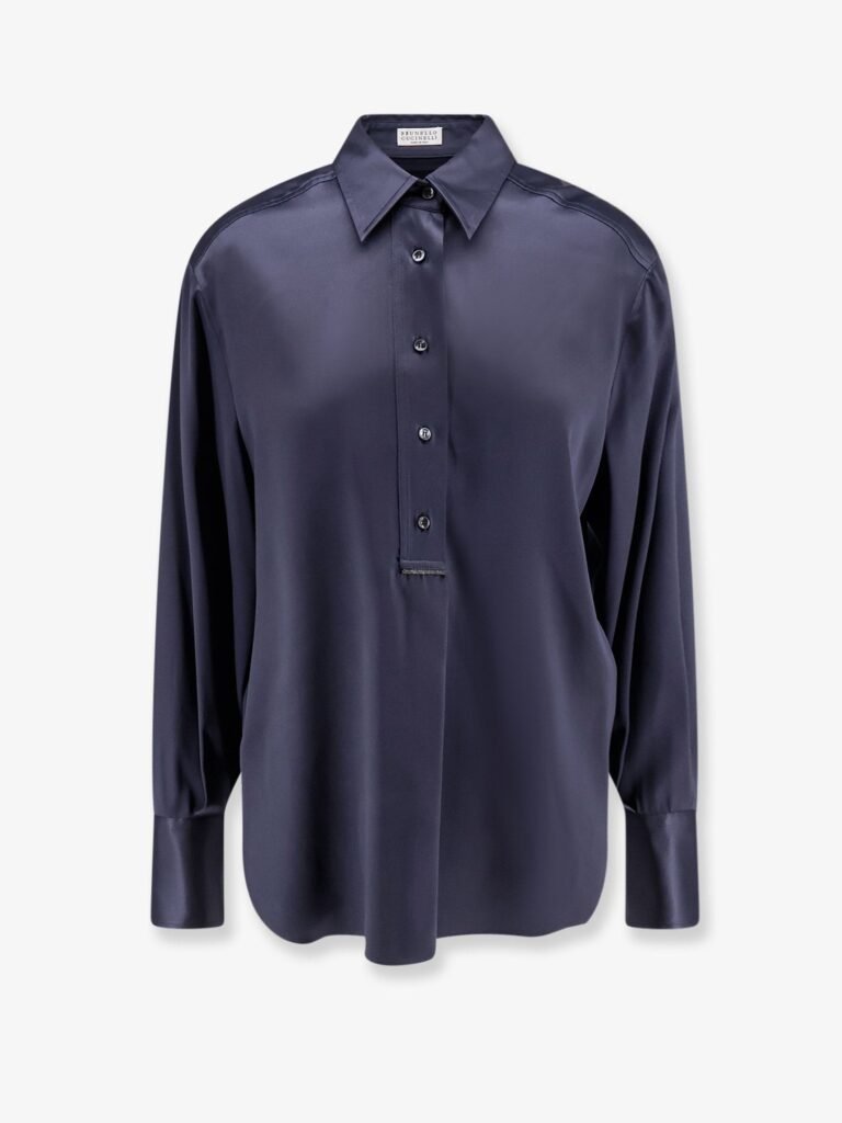 Silk shirt with Monili detail
