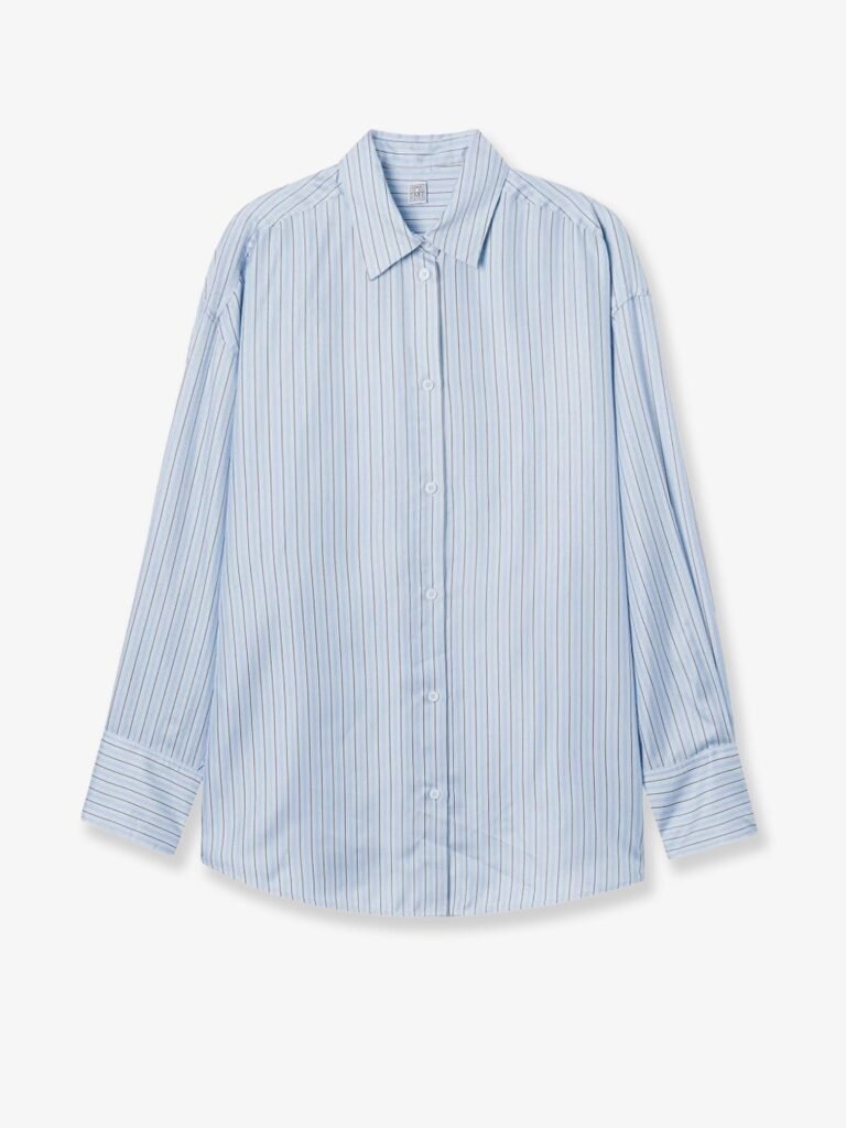 Silk shirt with striped pattern