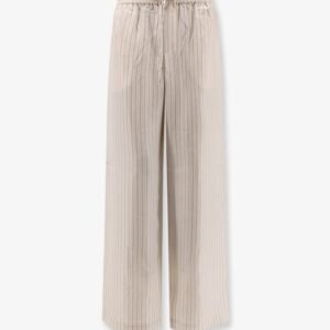 Silk striped trousers
