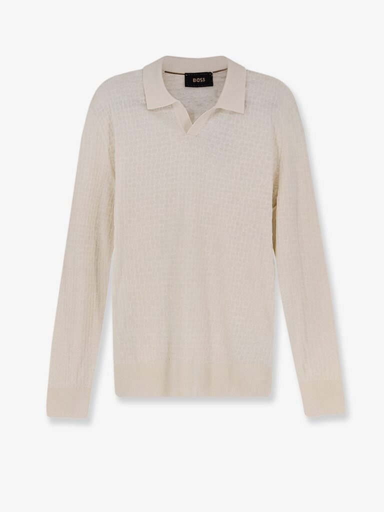 Silk sweater with processing all-over