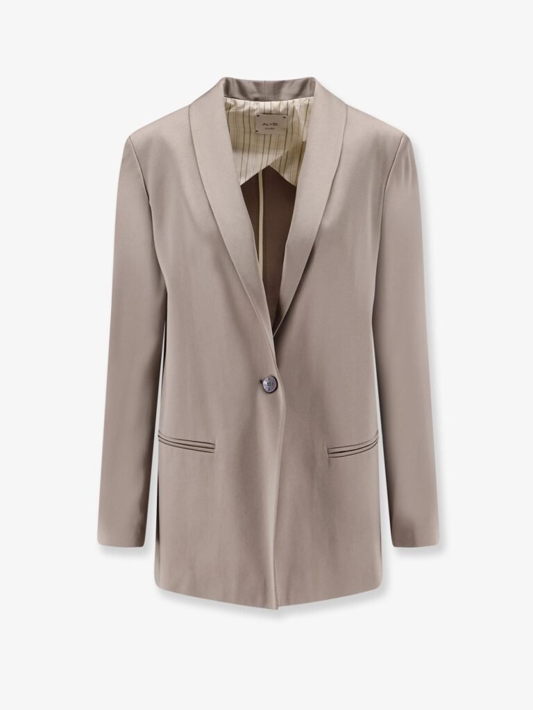 Single-breasted satin blazer