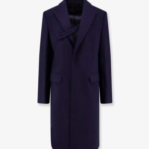 Single-breasted virgin wool coat