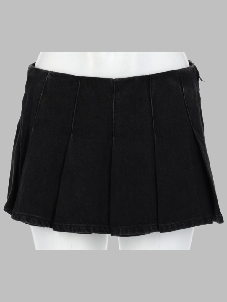 SKORT A PIEGHE IN DENIM