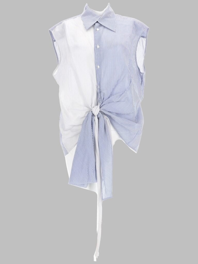 CAMICIA SMANICATA IN COTONE MISTO SETA