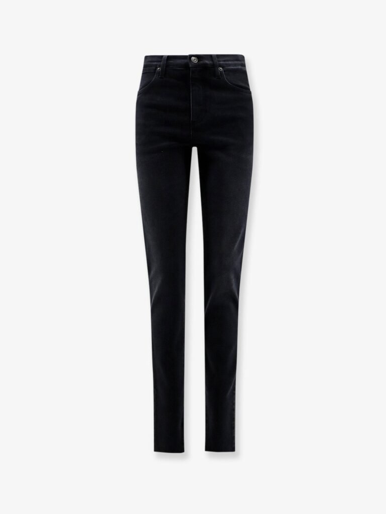 Slim Fit black denim trousers