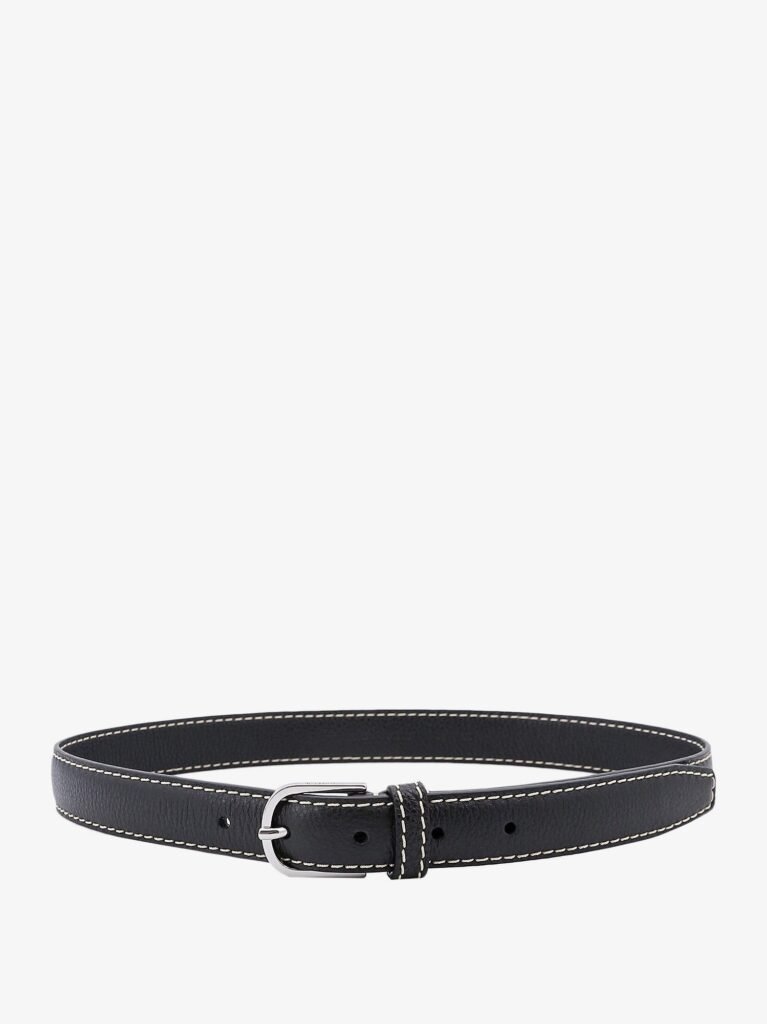 Slim Grained leather belt