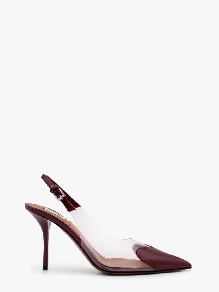 Slingbacks 90 leather and PVC pumps